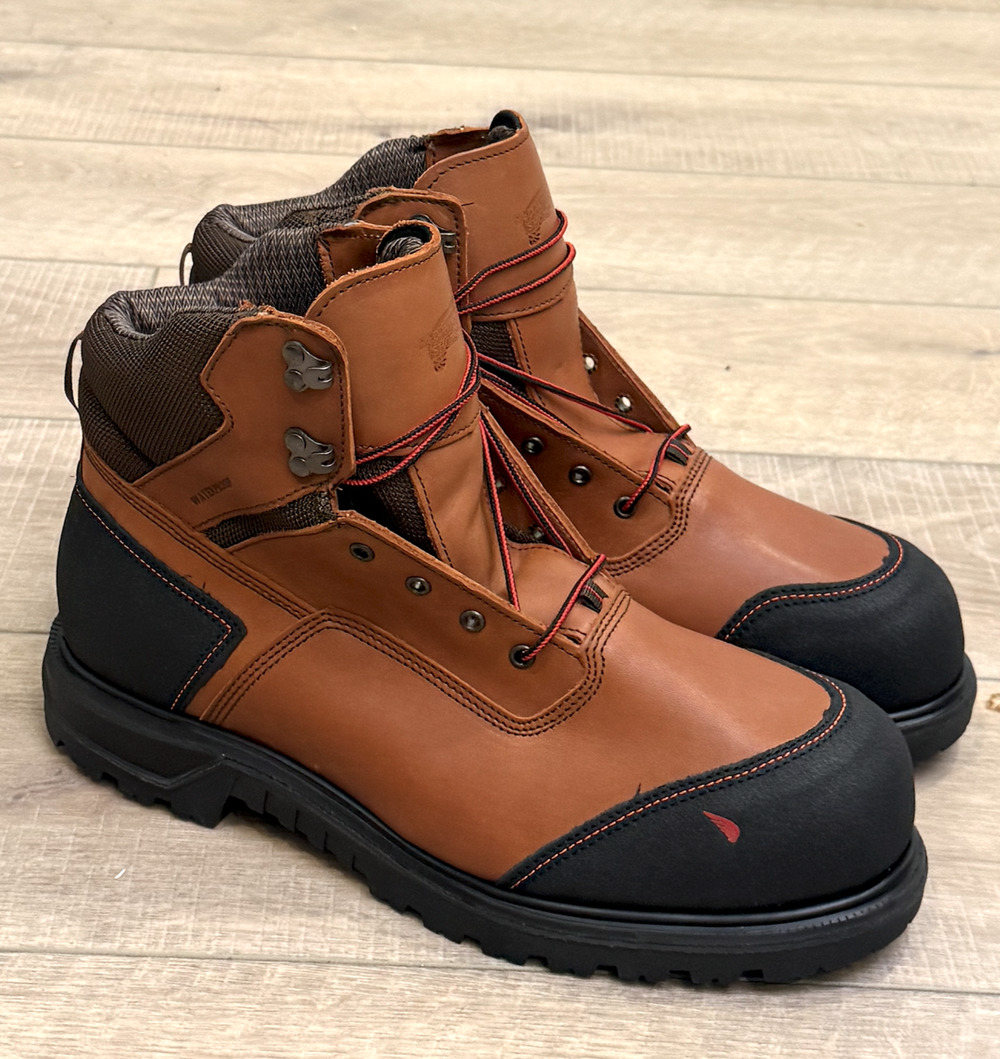 NEW RED WING 2403 BRNR XP 6-INCH WATERPROOF SAFETY STEEL TOE WORK BOOTS 14 EE E2